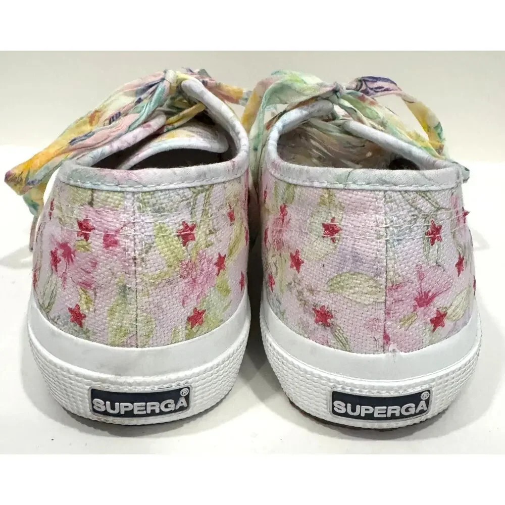 LoveShackFancy x Superga Floral Embroidered Low Top Sneakers Feminine Size 8.5